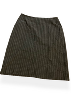 Rubynee Vintage Wool Worth womens black stripe skirt