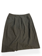 Rubynee Vintage Wool Worth womens black stripe skirt