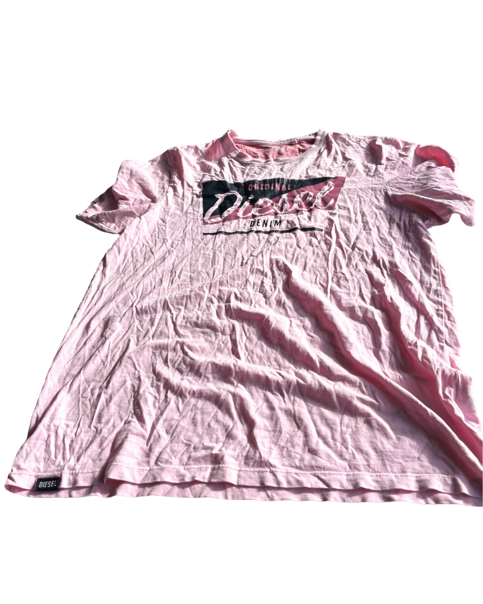 Vintage Pink Diesel Graphic T-Shirt. In size XL  |SKU 5057