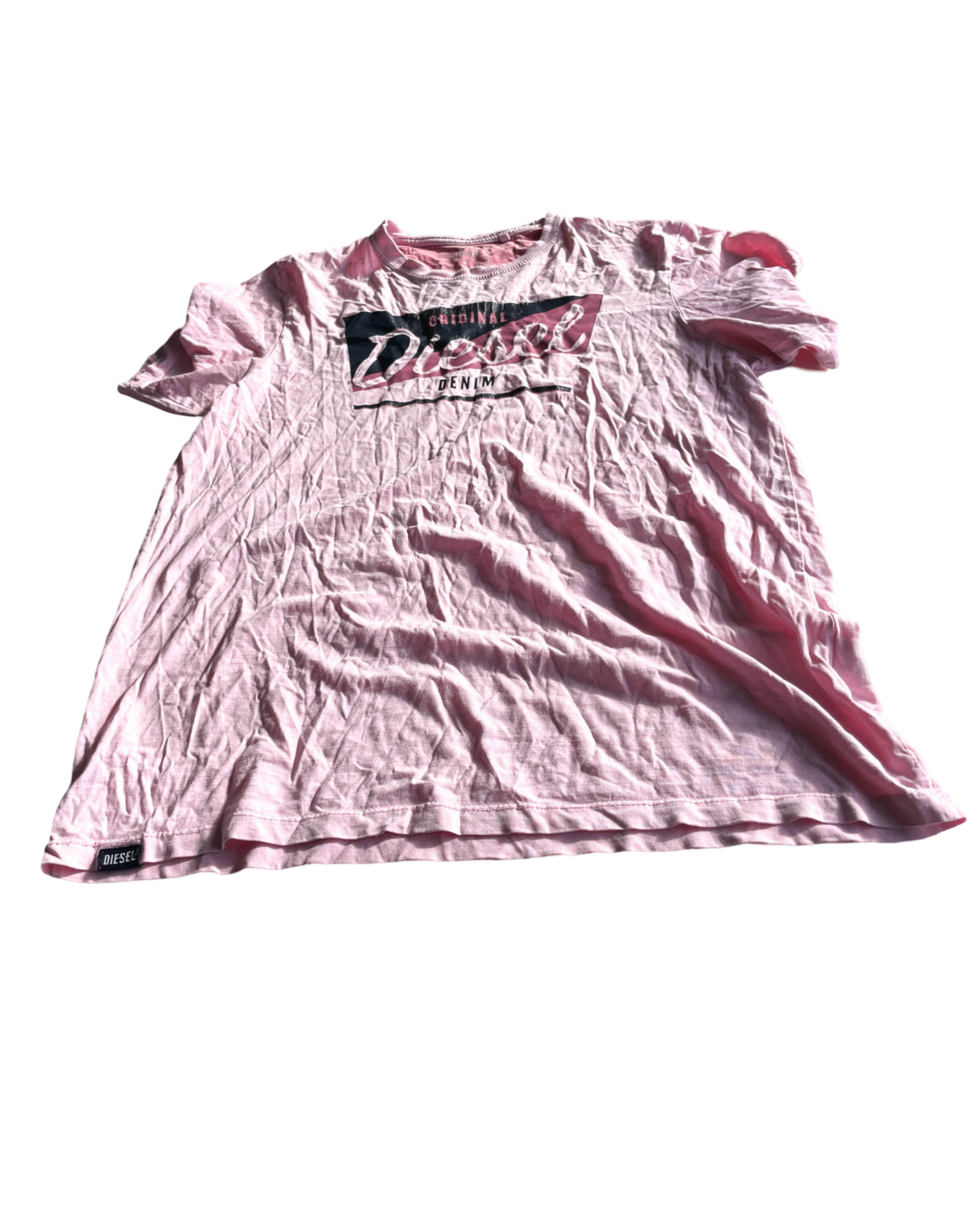 Vintage Pink Diesel Graphic T-Shirt. In size XL  |SKU 5057
