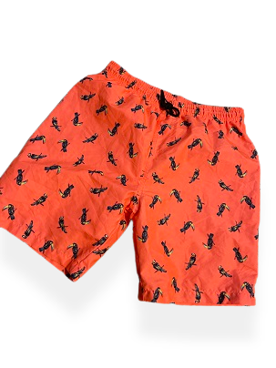Rubynee Vintage y2k All over print mens orange swim short