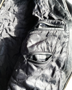 Vintage Black Durable Leather Jacket. In size XL/XXL