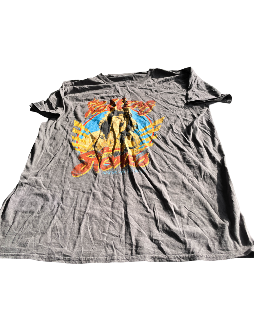 Vintage Rolling Stones Tour  grey T-Shirt in size L   L 31  W 23 |SKU 5062