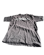 Vintage Hugo Boss Men's Grey and Green T-Shirt. In size medium