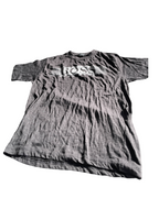 Vintage Hugo Boss Men's Grey and Green T-Shirt. In size medium