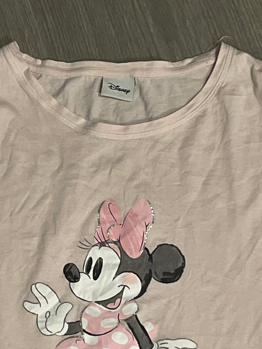 Rubynee Vintage y2k Disney Mickey Mouse Pink T-Shirt Size L