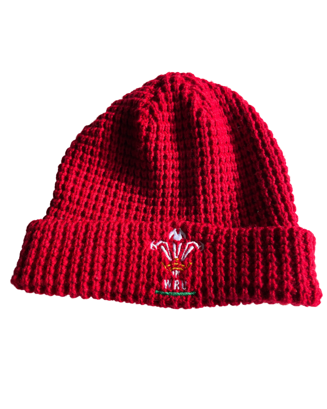 Vintage WRU Wales Welsh Rugby Winter Hat red Beanie - SKU 5072