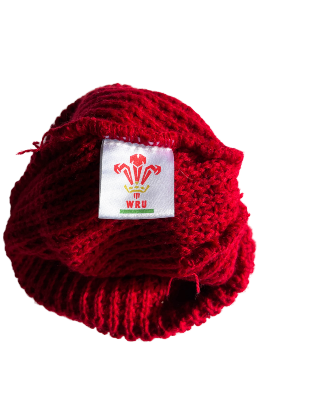 Vintage WRU Wales Welsh Rugby Winter Hat red Beanie - SKU 5072