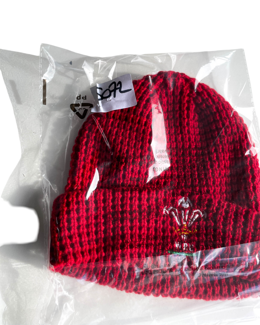 Vintage WRU Wales Welsh Rugby Winter Hat red Beanie - SKU 5072