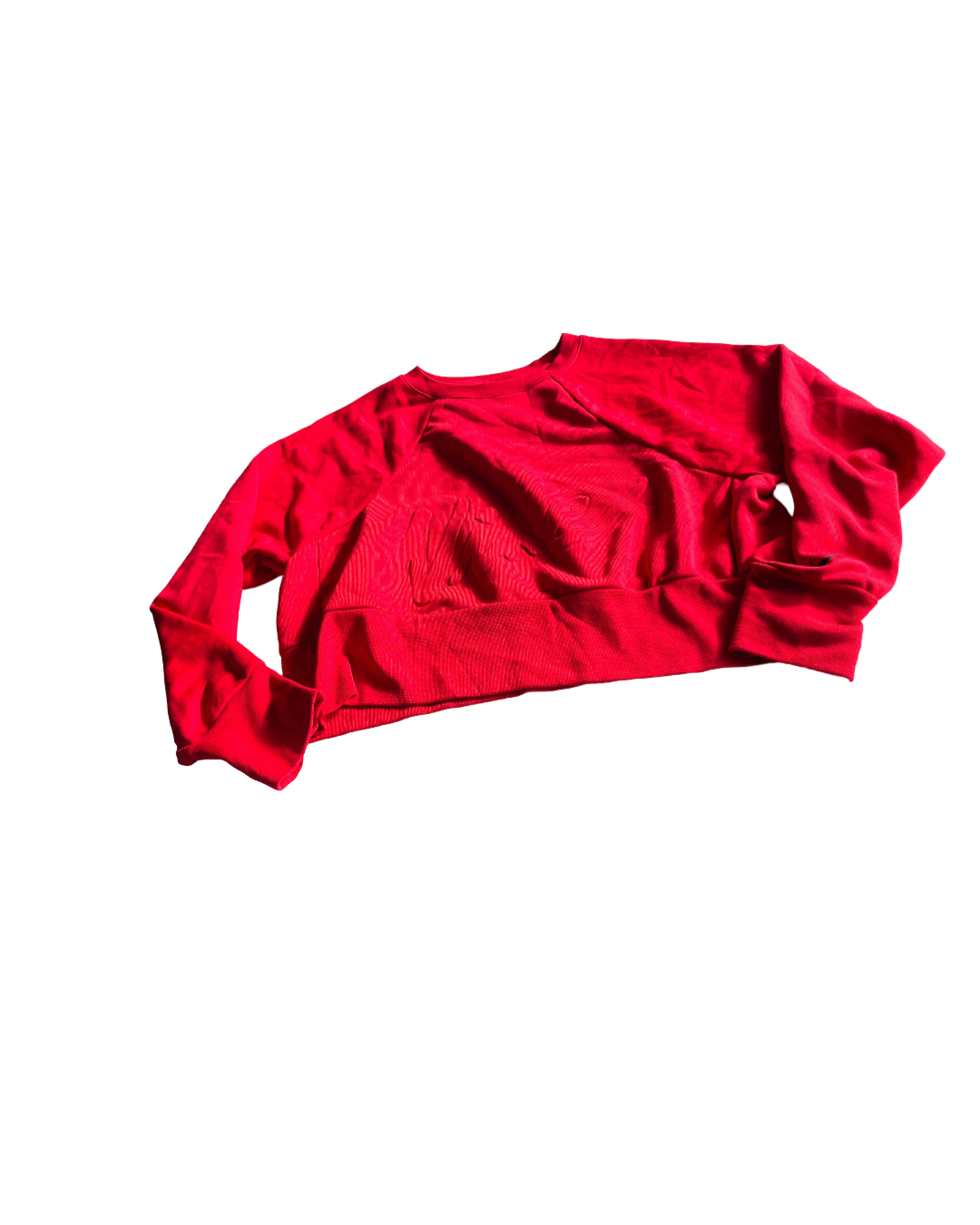 Vintage Nike Cropped Jumper in red. In size small SKU 5076