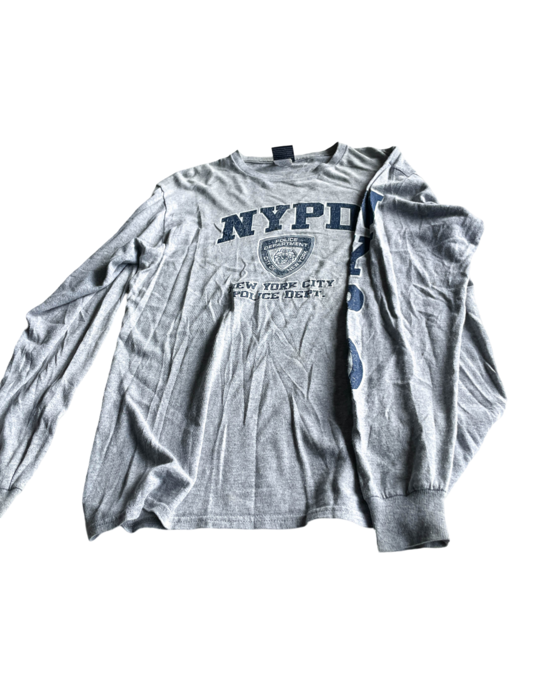Vintage Original Long Sleeve NYPD Shirt New York City police | NYPD Apparel L 28 W 19 in Medium |SKU 5078