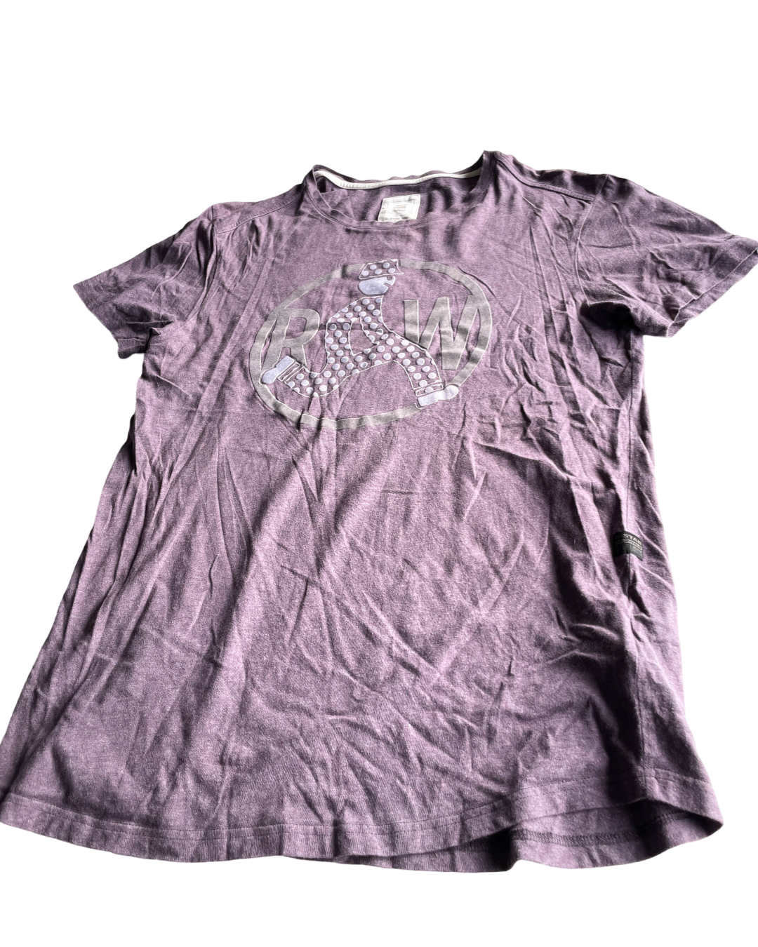 vintage g star purple t shirt in size in L  L 30 W 21|SKU 5080