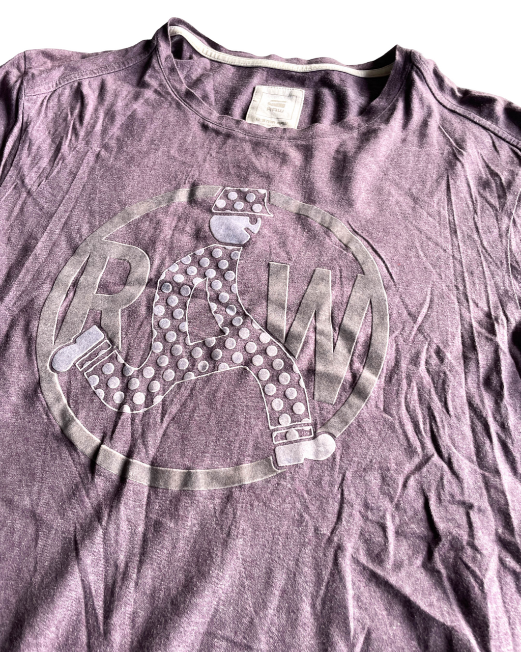 vintage g star purple t shirt in size in L  L 30 W 21|SKU 5080