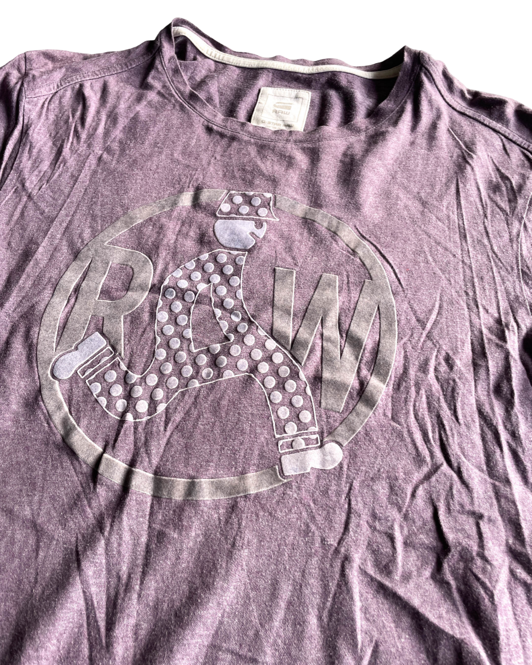 vintage g star purple t shirt in size in L  L 30 W 21|SKU 5080