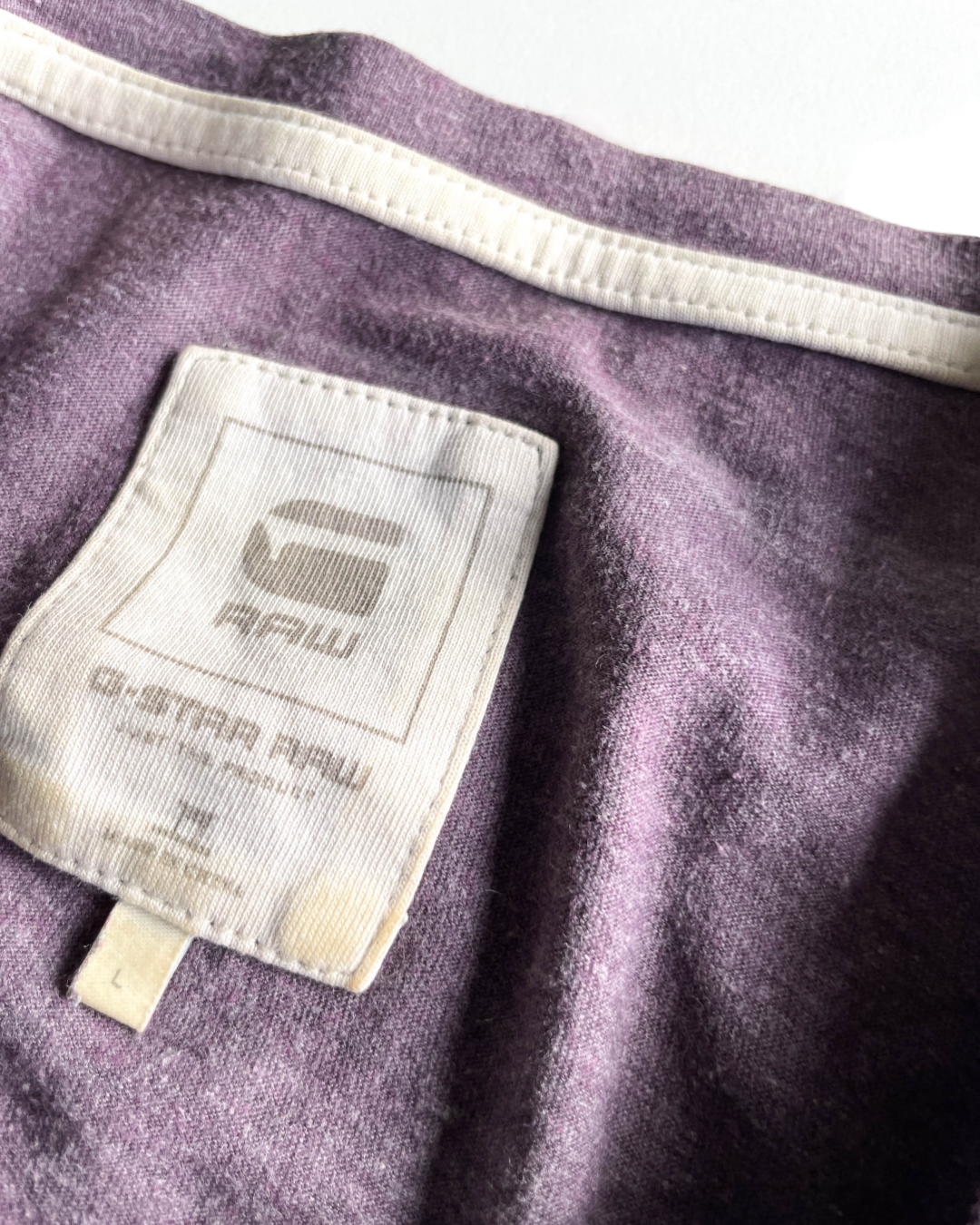vintage g star purple t shirt in size in L  L 30 W 21|SKU 5080