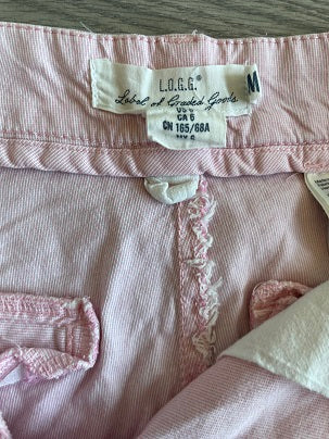 Rubynee Vintage y2k L.O.G.G pink chinos shorts size M