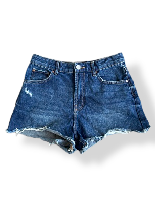 Rubynee Vintage y2k women blue denim Bum shorts