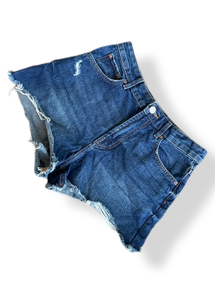 Rubynee Vintage y2k women blue denim Bum shorts