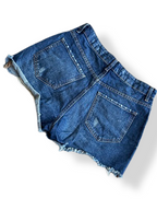 Rubynee Vintage y2k women blue denim Bum shorts
