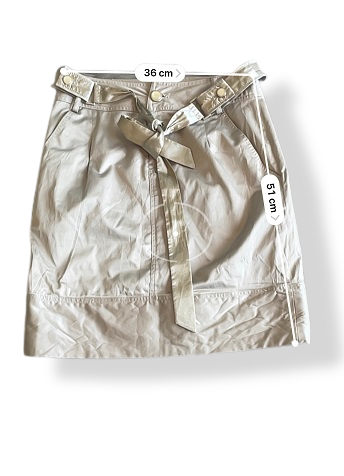 Rubynee vintage y2k womens low waist cream skirt