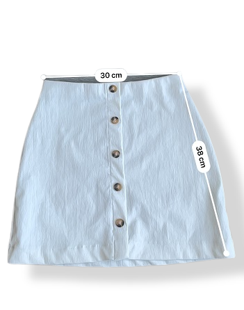 Rubynee Vintage y2k womens button white mini skirt