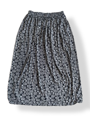 Rubynee Vintage y2k womens Pure Cotton Printed Maxi Tiered Skirt