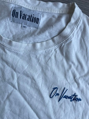Rubynee Vintage y2k On Vacation white T-shirts size M
