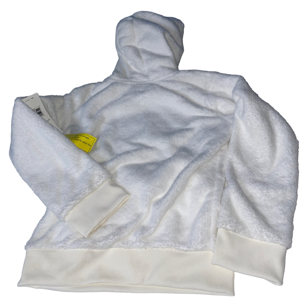 DKNY Girls White Polyester Pullover Hoodie 10-12 Years old SKU 5097