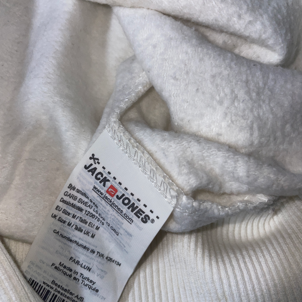 Jack and Jones Vintage Y2K Brown Zip Up  L 27 W 20 White SKU 5098