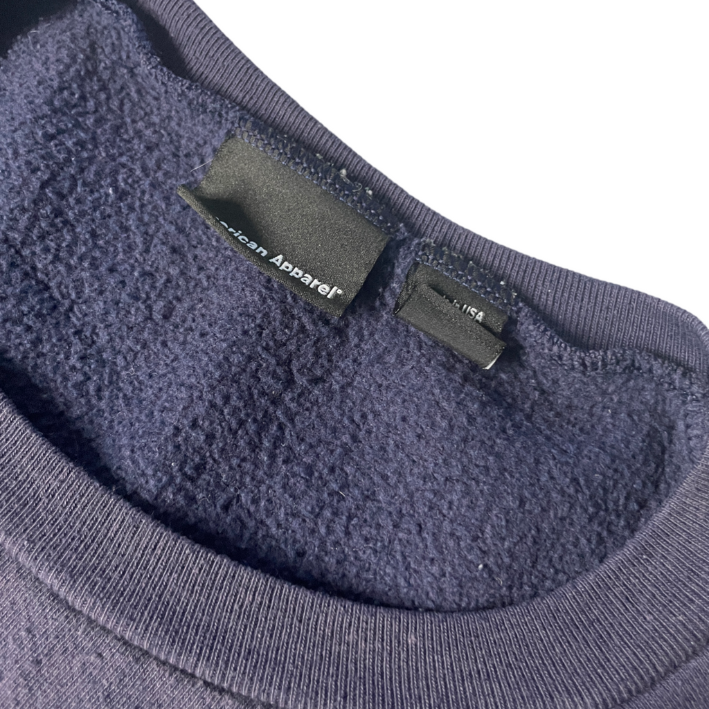 Vintage Navy American Apparel Crewneck Pullover Sweater. SKU 5100