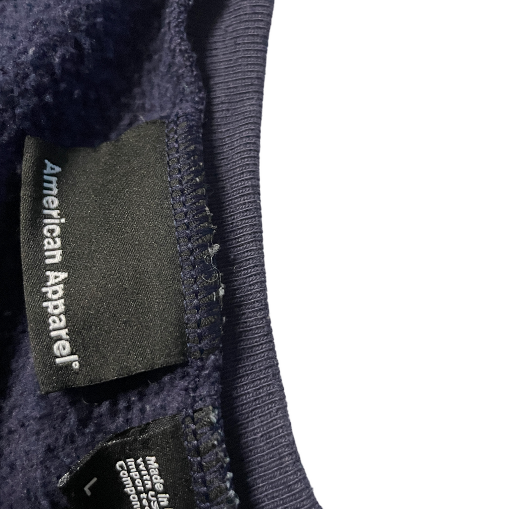 Vintage Navy American Apparel Crewneck Pullover Sweater. SKU 5100