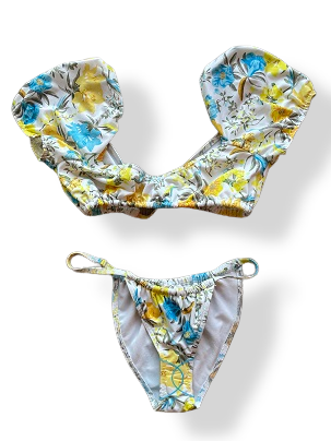 Rubynee Vintage y2k Romantic girls printed bikini