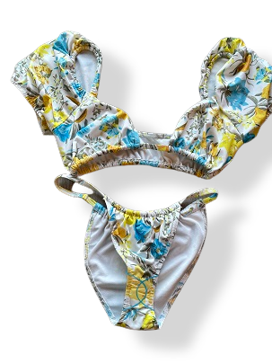 Rubynee Vintage y2k Romantic girls printed bikini
