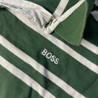 Vintage Hugo Boss Women's Green and White Shirt. SKU 5111