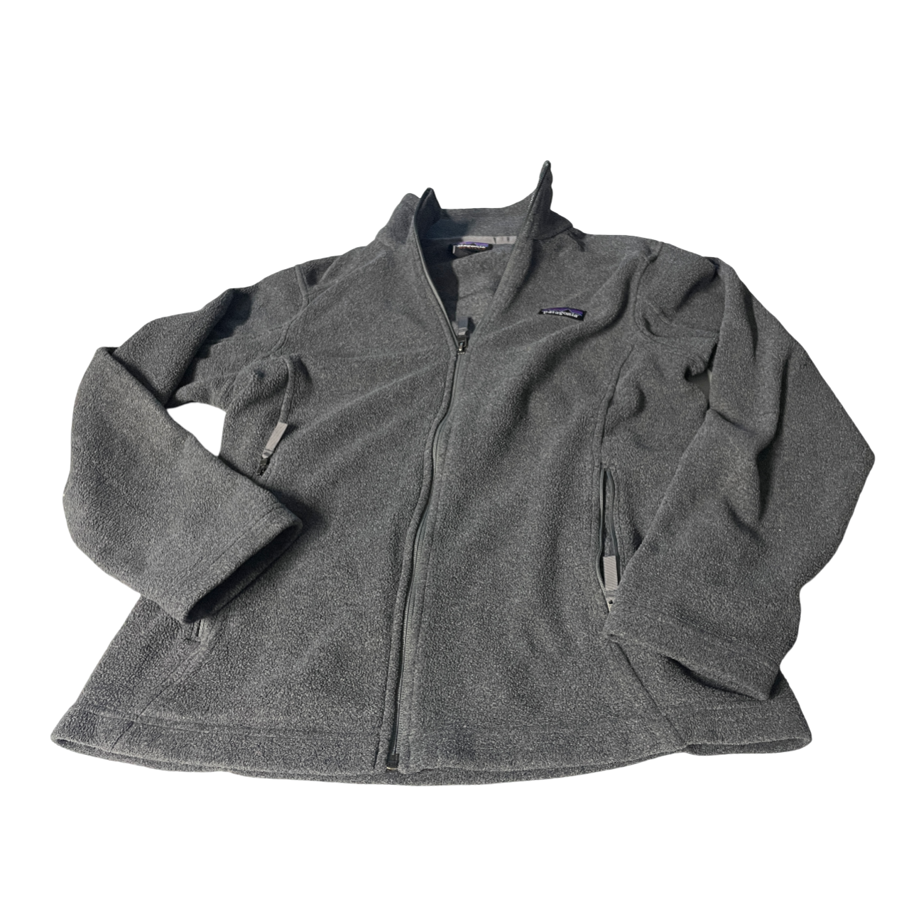 Vintage Women grey Patagonia Synchilla Fleece Full Zip Jacket L 28 W 19 SKU 5113