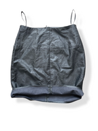 Rubynee Vintage y2k womens faux leather black skirt