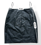 Rubynee Vintage y2k womens faux leather black skirt