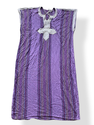 Rubynee Vintage y2k purple striped embroidery dress