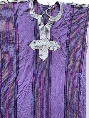 Rubynee Vintage y2k purple striped embroidery dress