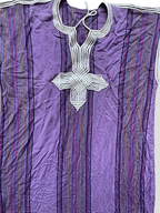 Rubynee Vintage y2k purple striped embroidery dress