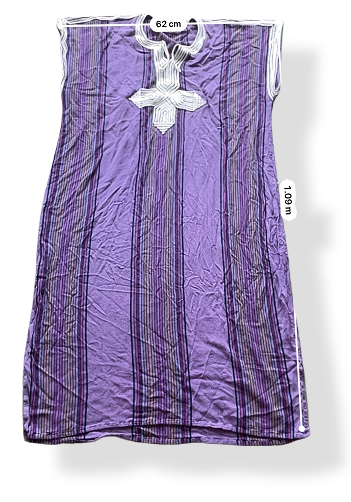 Rubynee Vintage y2k purple striped embroidery dress