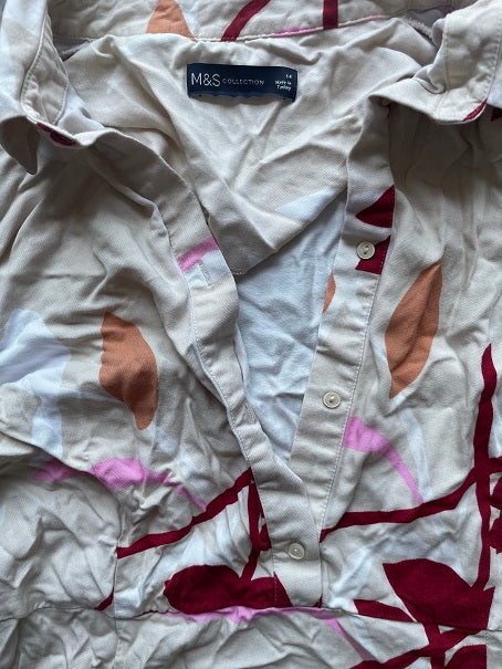 Rubynee Vintage y2k Marks & Spencer Women's Rayon A-Line Knee-Length Dress