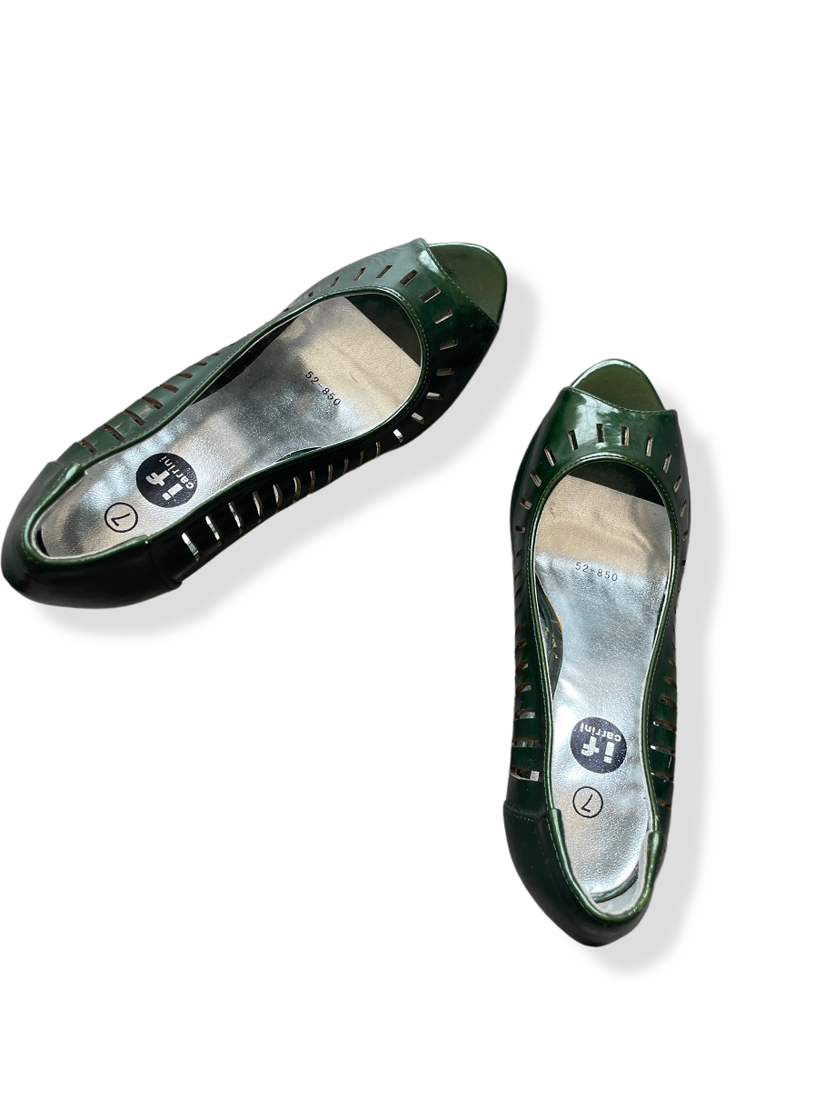 Rubynee Vintage y2k womens if carrini green high heel shoe