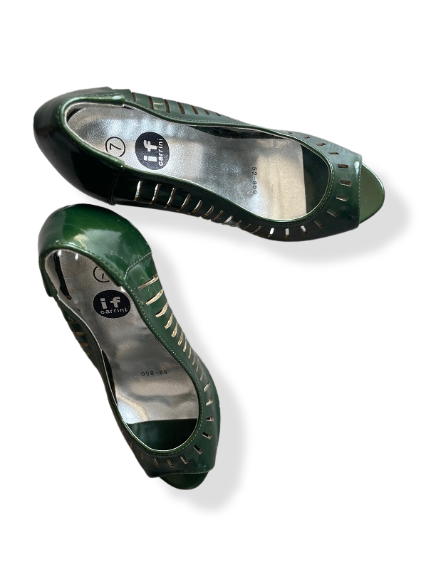 Rubynee Vintage y2k womens if carrini green high heel shoe