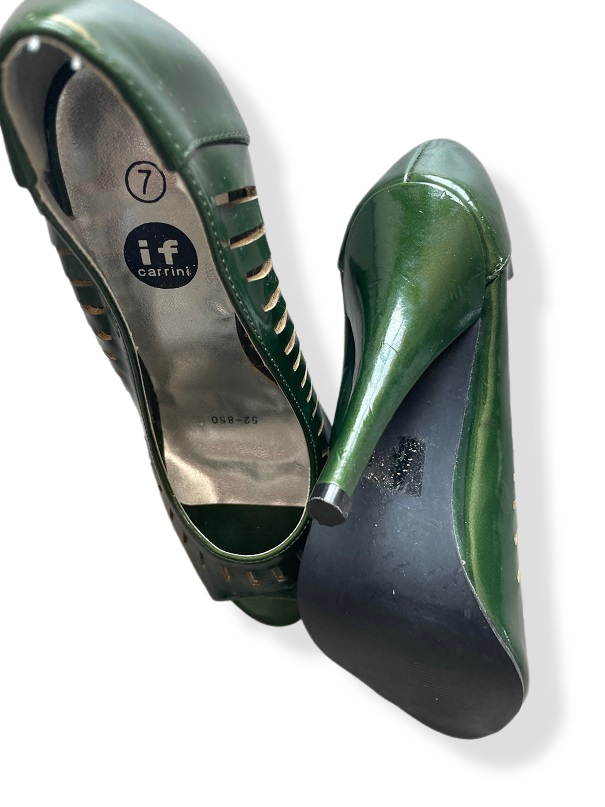 Rubynee Vintage y2k womens if carrini green high heel shoe