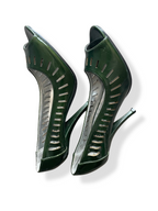 Rubynee Vintage y2k womens if carrini green high heel shoe