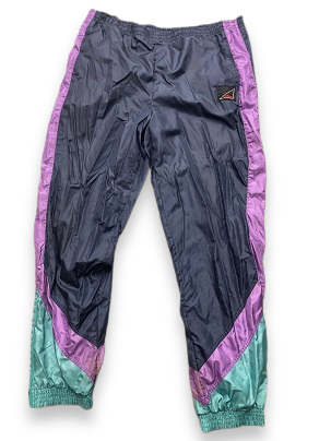 Vintage navy purple colorblock pant trouser size L