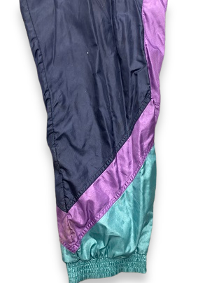 Vintage navy purple colorblock pant trouser size L