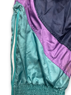 Vintage navy purple colorblock pant trouser size L