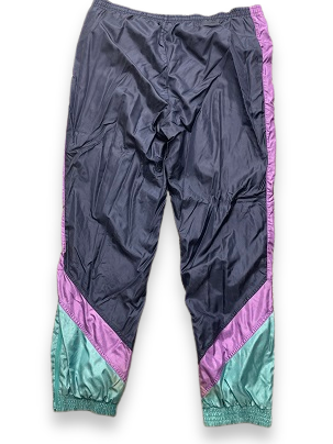 Vintage navy purple colorblock pant trouser size L
